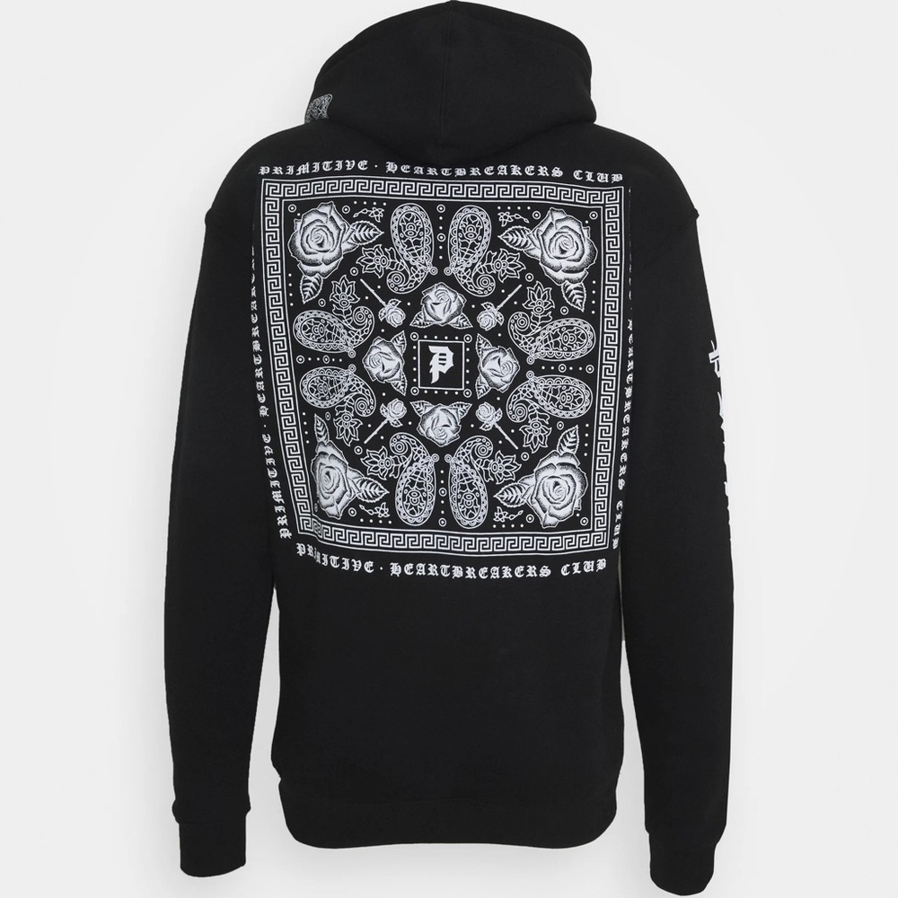 Primitive Skateboarding Bandana Black Hoodie Brand New Large
